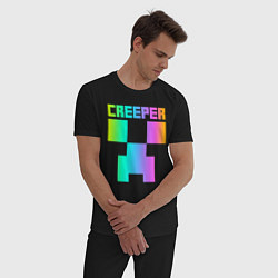 Пижама хлопковая мужская MINECRAFT CREEPER, цвет: черный — фото 2