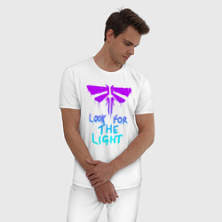 Пижама хлопковая мужская ЦИКАДЫ LOOK FOR THE LIGHT, цвет: белый — фото 2