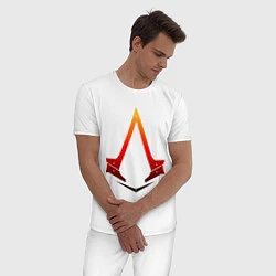 Пижама хлопковая мужская Assassins Creed, цвет: белый — фото 2