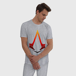 Пижама хлопковая мужская Assassins Creed, цвет: меланж — фото 2