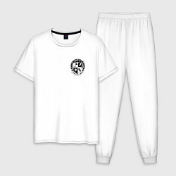 Пижама хлопковая мужская Академия Амбрелла 2, цвет: белый