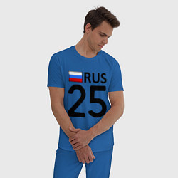Пижама хлопковая мужская RUS 25 цвета синий — фото 2