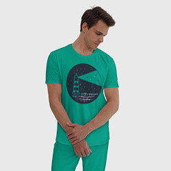 Пижама хлопковая мужская Маяк, цвет: зеленый — фото 2