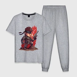 Пижама хлопковая мужская Solid Snake, цвет: меланж