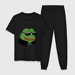 Пижама хлопковая мужская Pepe в очках EZ, цвет: черный