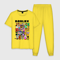 Пижама хлопковая мужская ROBLOX PIGGY, цвет: желтый