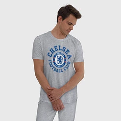 Пижама хлопковая мужская Chelsea FC, цвет: меланж — фото 2