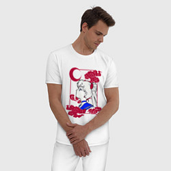 Пижама хлопковая мужская Сейлор Мун, цвет: белый — фото 2