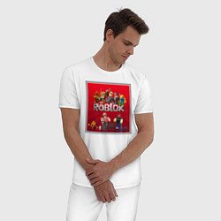Пижама хлопковая мужская Roblox, цвет: белый — фото 2