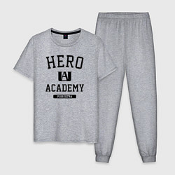 Пижама хлопковая мужская Моя геройская академия, цвет: меланж