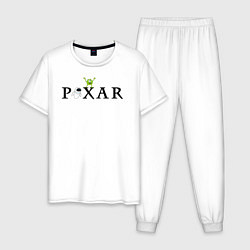 Пижама хлопковая мужская Pixar, цвет: белый