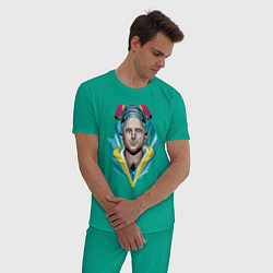 Пижама хлопковая мужская Jesse Pinkman, цвет: зеленый — фото 2