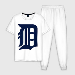 Пижама хлопковая мужская New Detroit, цвет: белый
