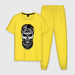 Пижама хлопковая мужская Hipster, цвет: желтый