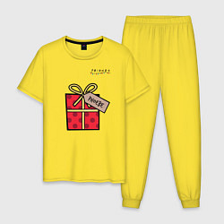 Пижама хлопковая мужская Friends Подарок Phoebe, цвет: желтый