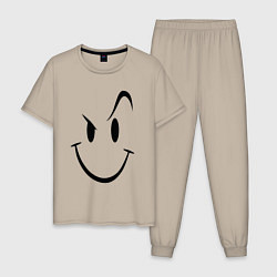 Пижама хлопковая мужская Smile, цвет: миндальный