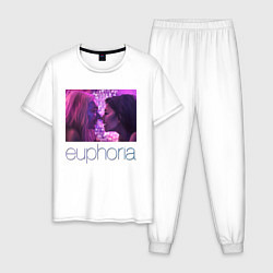 Пижама хлопковая мужская Сериал Euphoria, цвет: белый