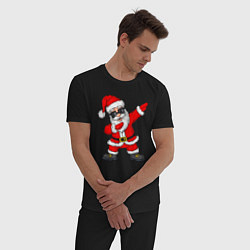 Пижама хлопковая мужская Dabing Santa, цвет: черный — фото 2