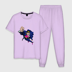 Пижама хлопковая мужская Джотаро Куджо, цвет: лаванда