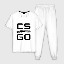 Пижама хлопковая мужская CS GO AWP Z, цвет: белый