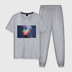 Пижама хлопковая мужская Ariana Grande, цвет: меланж