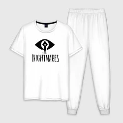 Пижама хлопковая мужская Little Nightmares, цвет: белый