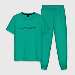 Пижама хлопковая мужская DEATH NOTE ТЕТРАДЬ СМЕРТИ, цвет: зеленый