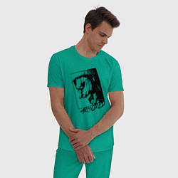Пижама хлопковая мужская Атака Титанов, цвет: зеленый — фото 2