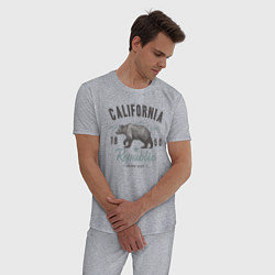 Пижама хлопковая мужская California, цвет: меланж — фото 2