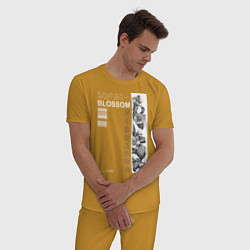 Пижама хлопковая мужская BLOSSOM, цвет: горчичный — фото 2