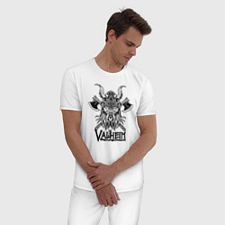 Пижама хлопковая мужская Valheim, цвет: белый — фото 2