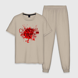 Пижама хлопковая мужская Cannibal Corpse, цвет: миндальный