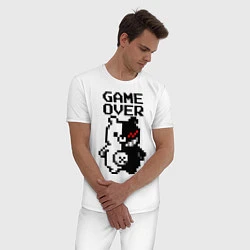 Пижама хлопковая мужская MONOKUMA GAME OVER, цвет: белый — фото 2