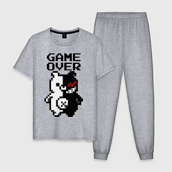 Пижама хлопковая мужская MONOKUMA GAME OVER, цвет: меланж