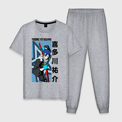 Пижама хлопковая мужская Persona 5, цвет: меланж