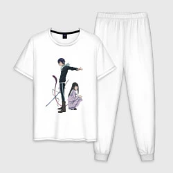 Пижама хлопковая мужская Бездомный Бог, цвет: белый