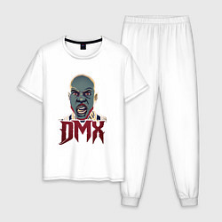 Пижама хлопковая мужская DMX Evil, цвет: белый