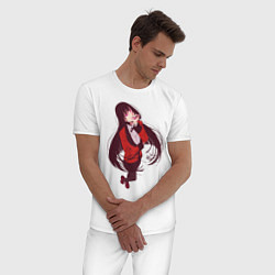 Пижама хлопковая мужская Игривая Юмэко Безумный Азарт, цвет: белый — фото 2