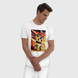 Пижама хлопковая мужская Judas Priest Хеви Метал, цвет: белый — фото 2