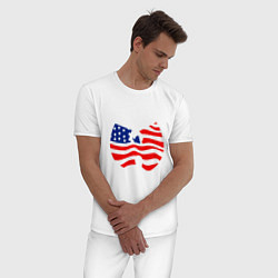 Пижама хлопковая мужская Wu-Tang USA, цвет: белый — фото 2