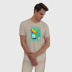 Пижама хлопковая мужская Roberto Carlos, цвет: миндальный — фото 2
