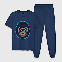 Пижама хлопковая мужская Gorilla, цвет: тёмно-синий