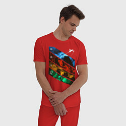 Пижама хлопковая мужская Cowboy Bebop, цвет: красный — фото 2