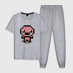 Пижама хлопковая мужская Pixel isaac, цвет: меланж