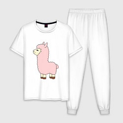 Мужская пижама Розовая Лама