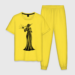 Пижама хлопковая мужская Alcina Dimitrescu, цвет: желтый