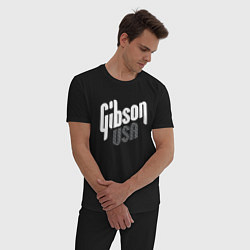 Пижама хлопковая мужская GIBSON USA, цвет: черный — фото 2
