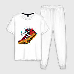 Пижама хлопковая мужская Jordan Cleats, цвет: белый