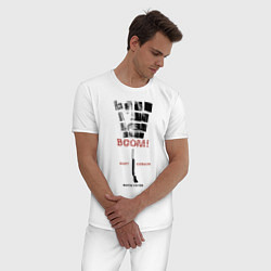 Пижама хлопковая мужская Курт Кобейн, цвет: белый — фото 2