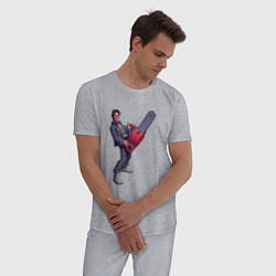 Пижама хлопковая мужская Том Круз: ретро стиль, цвет: меланж — фото 2